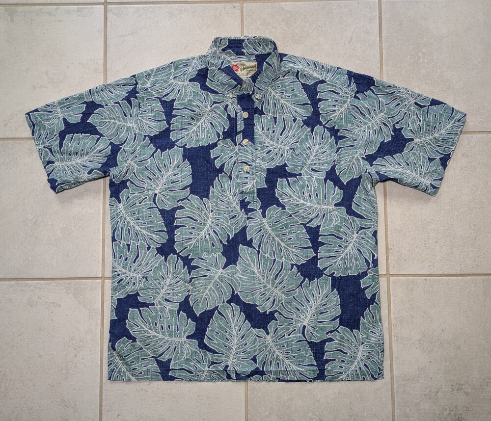 Hilo Hattie Men's Medium Shirt Hawaiian 1/2 Button Up Floral Short Sleeve